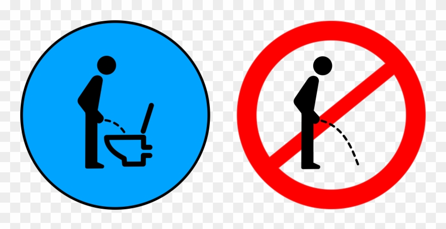 Urination Sign Urine Number Toilet - No Peeing Sign Clipart