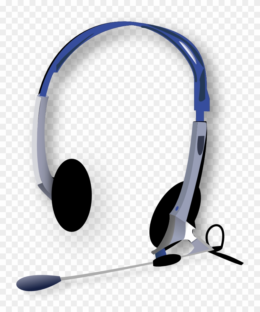 Headphones With Microphone - Headphones Clip Art - Png Download
