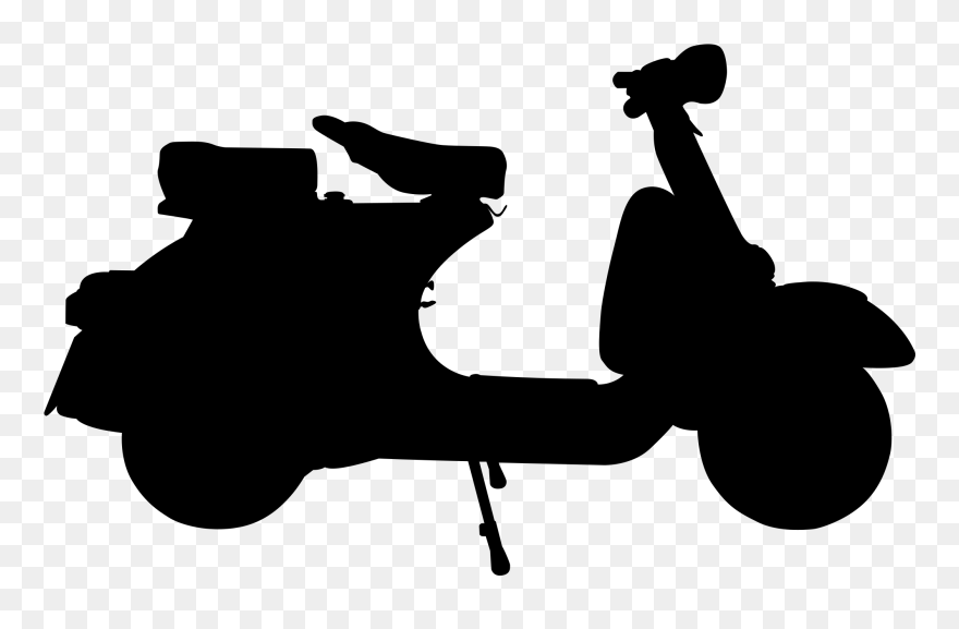 Scooter Vespa Service Motorcycle Vespa Lx - Vespa Silhouette Clipart