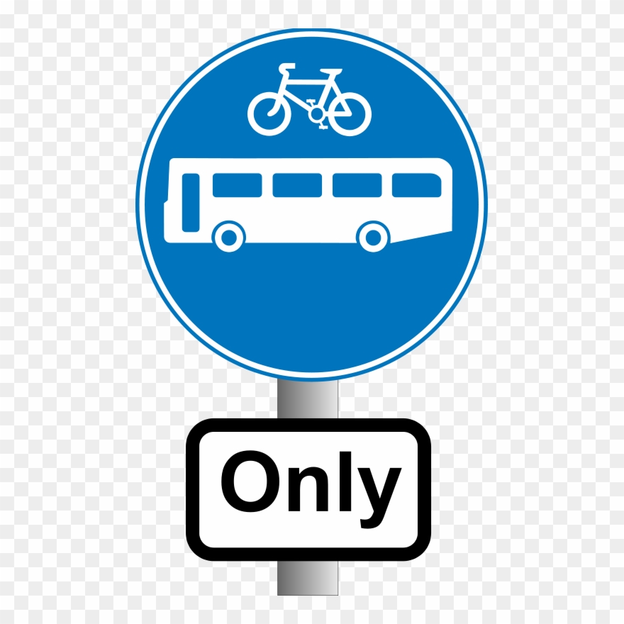 Free Roadsign Buses And Bikes - Choose How You Move Clipart