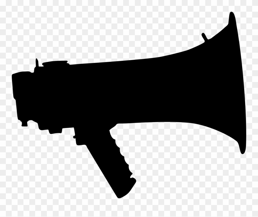 Microphone Megaphone Silhouette Sound Drawing - Megaphone Silhouette Png Clipart