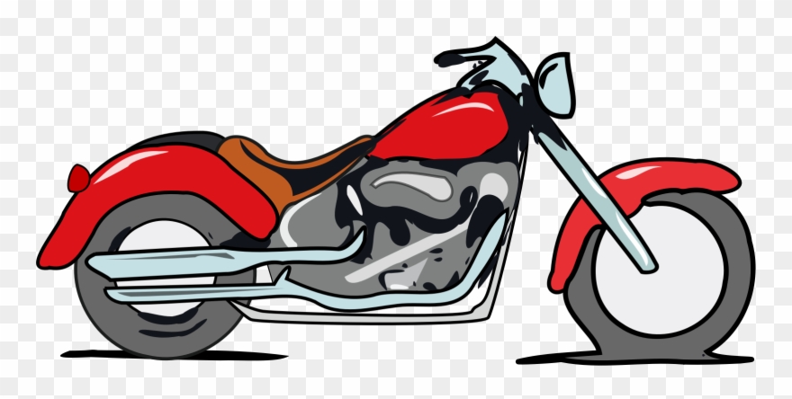Cycling Clipart Motor - Motorcycle Clipart Free - Png Download