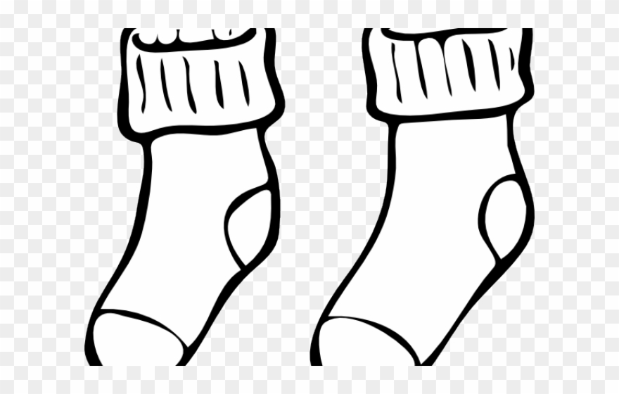Pair Clipart Yellow Sock - Colouring Pictures Of Socks - Png Download