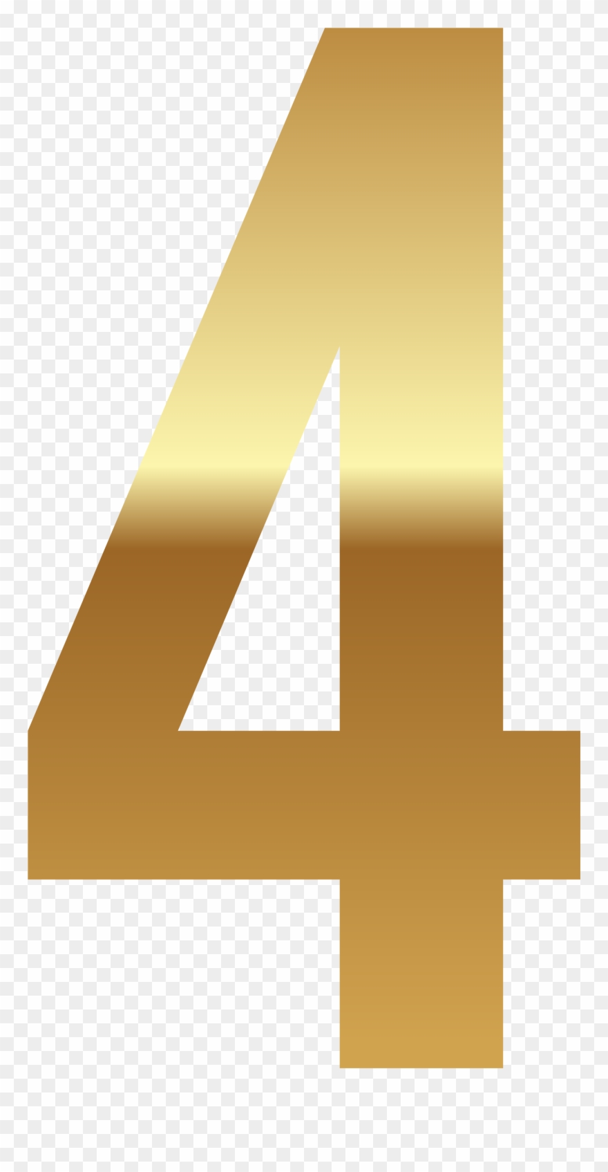 Golden Number, Printable Numbers, Math Numbers, Clipart - Golden Number 4 Png Transparent Png