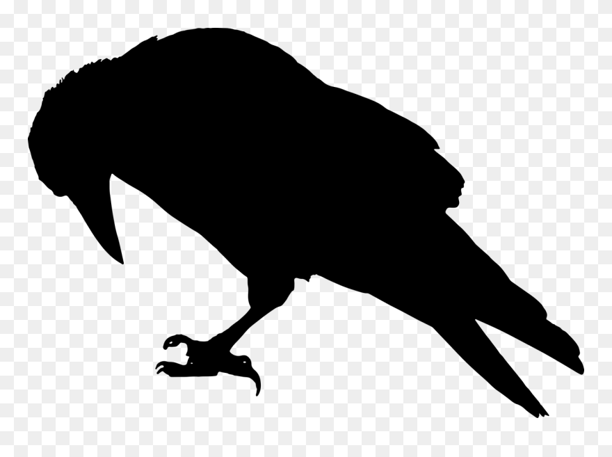 Onlinelabels Clip Art - Crow Stencil - Png Download