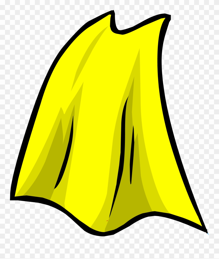 Yellow Cape - Yellow Superhero Cape Clipart - Png Download