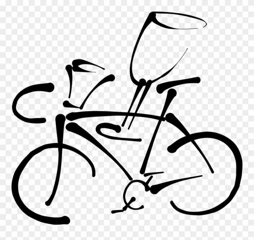 Bicycle Frames Line Art Cartoon - Clip Art - Png Download