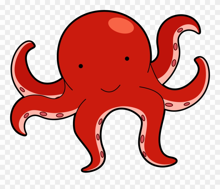 This Animals Bundle Contains 80 Images Which Includes - Red Octopus Clip Art Cute - Png Download