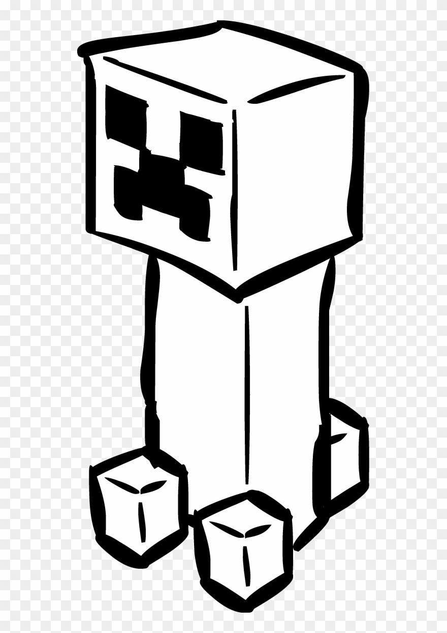 Gamebrain's Cartoons - Minecraft Cartoon Creeper Clipart