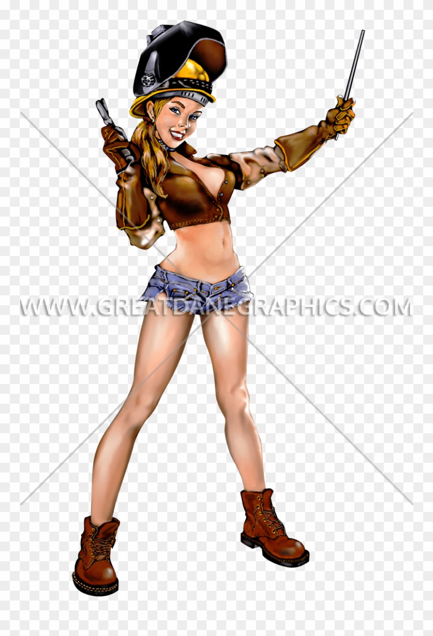 Girl Production Ready Artwork For T Shirt - Decal Clipart