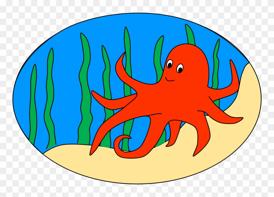 Octopus Free To Use Cliparts - Cartoon Octopus In Sea - Png Download