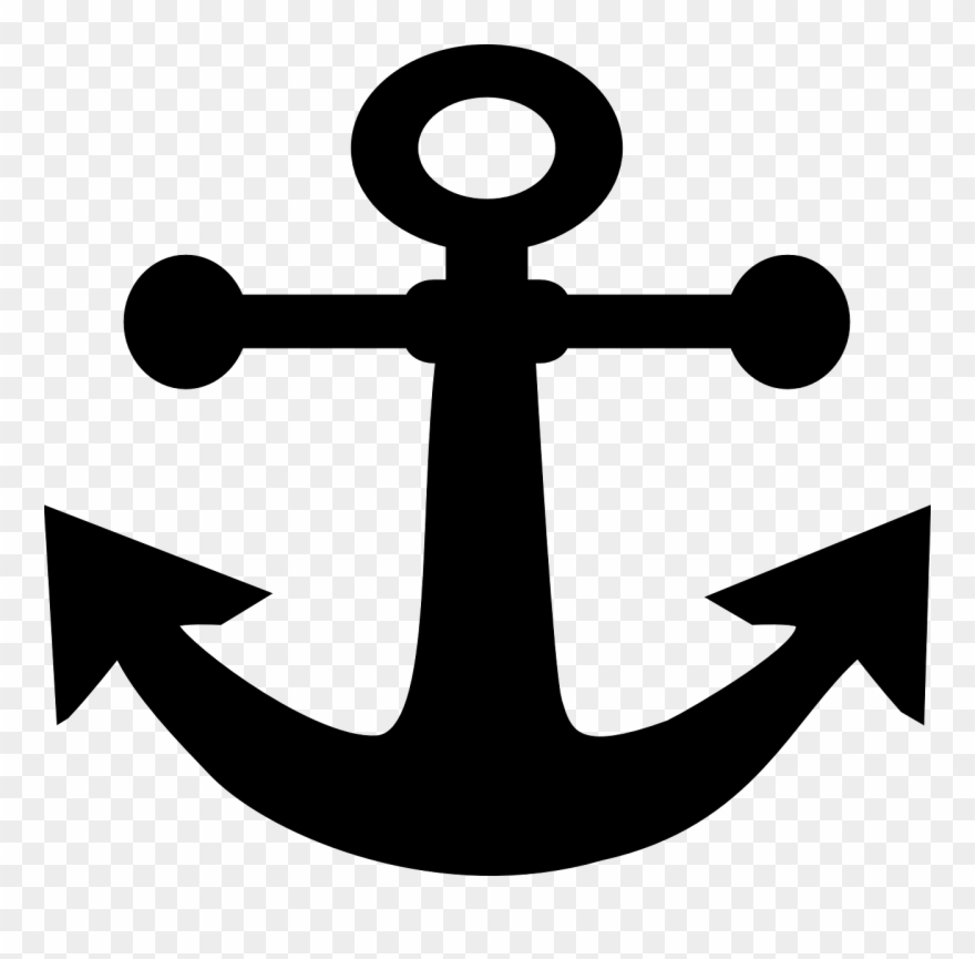 Sea Clipart Symbol - Anchor Clipart Black And White - Png Download