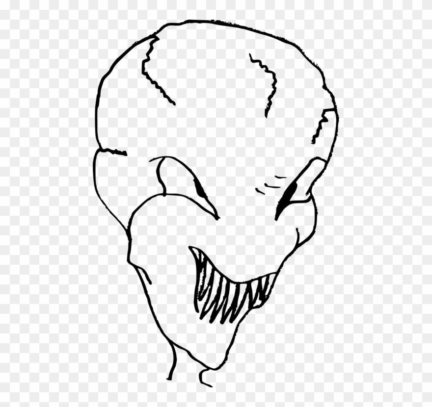 Drawing Extraterrestrial Life Line Art Computer Icons - Alien Black And White Png Clipart