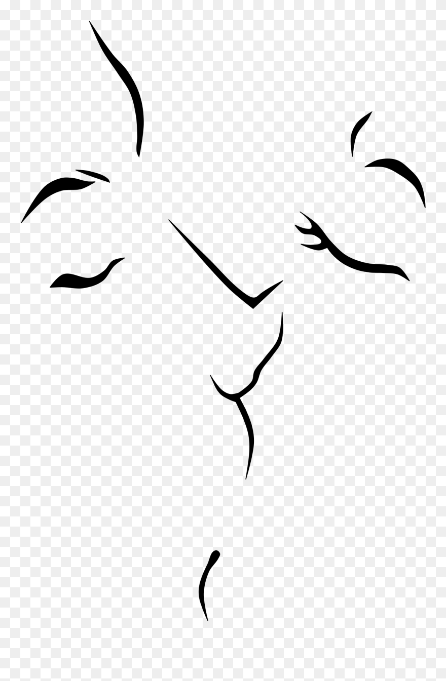 Kiss Clip Art Image - Hug And Kiss Drawing - Png Download