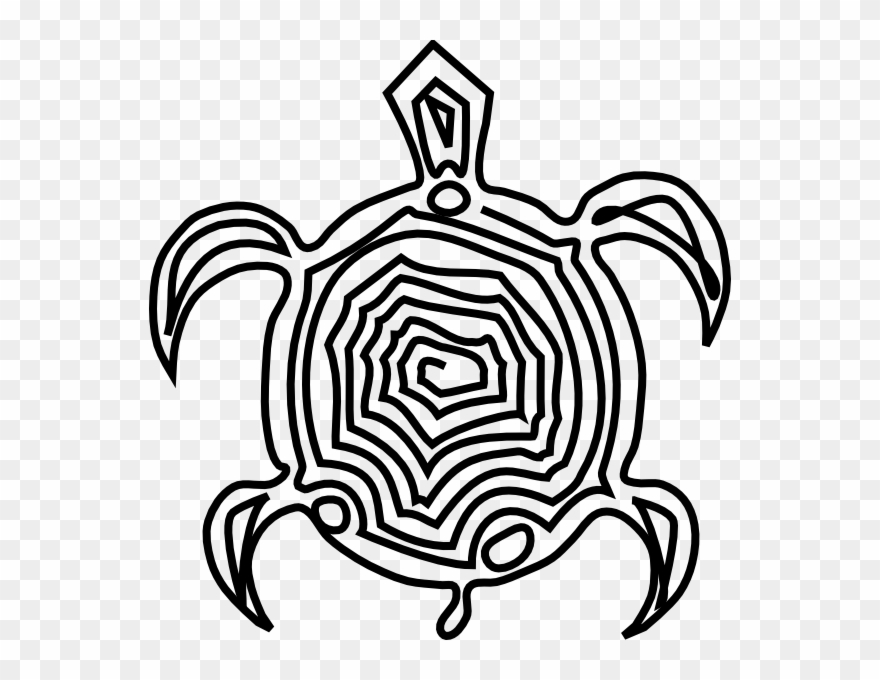 Clipart Info - Polynesian Tribal Turtle Drawings - Png Download