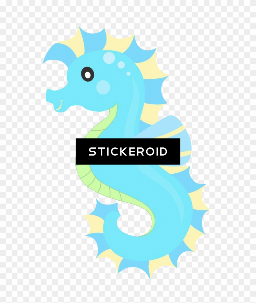 Cute Seahorse - Fundo Do Mar Desenho Png Clipart