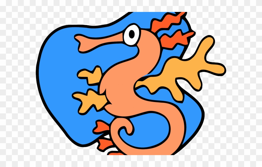 Seahorse Clipart Dragon - Drawing - Png Download