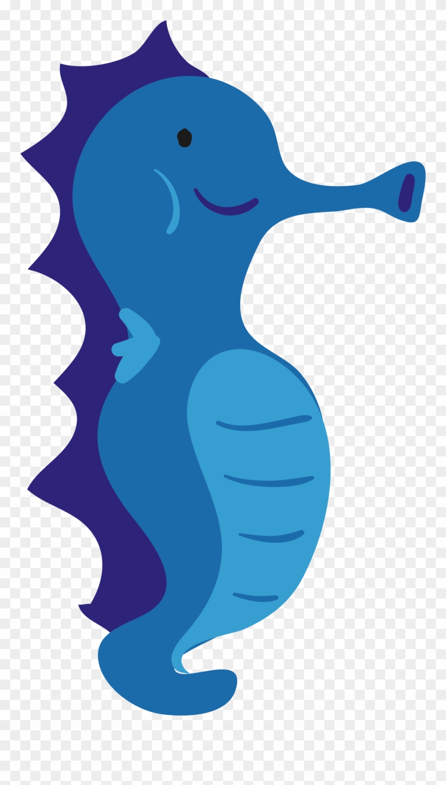 Cartoon Clip Art Blue - Caballito De Mar Png Transparent Png