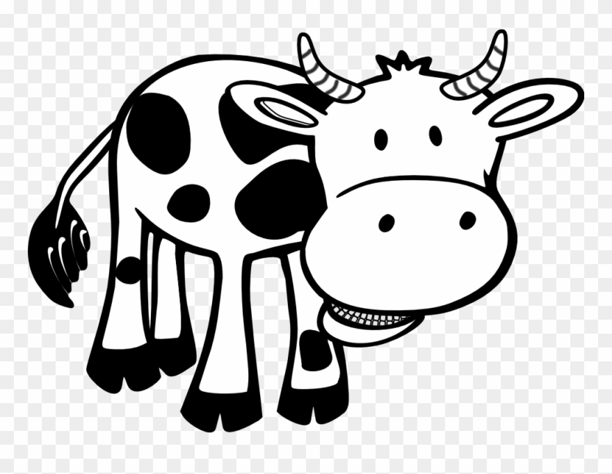 Cow Black White Line Hunky Dory Svg Colouringbook - Clean / Dirty (cow Black & White) 2.25" Magnet Clipart