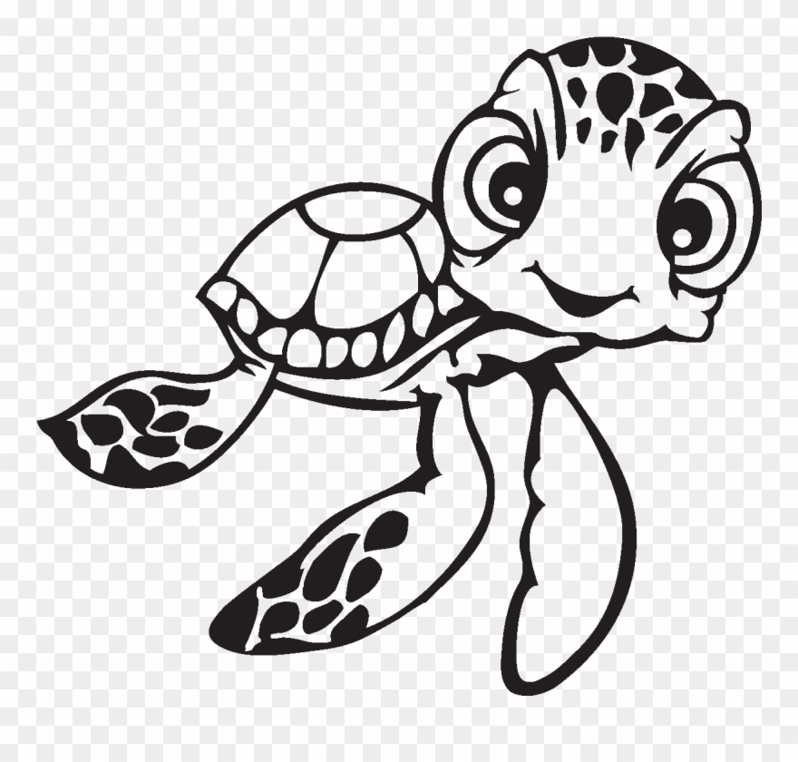 Nemo Clipart Face - Turtle Colouring In Pages - Png Download