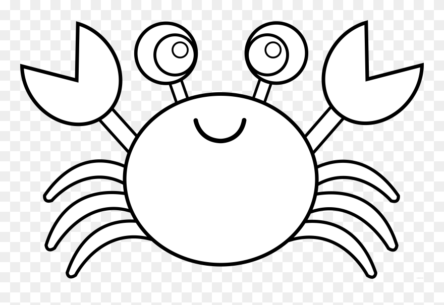 Crab Black And White Blue Crab Clipart Black And White - Crab Clip Art Black And White - Png Download