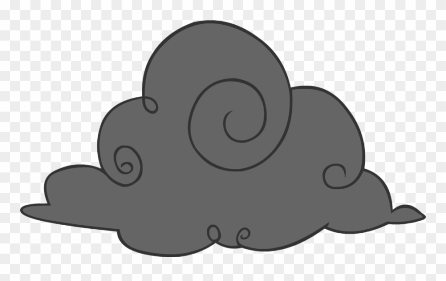 Cartoon Storm Cloud - Dark Clouds Clip Art - Png Download