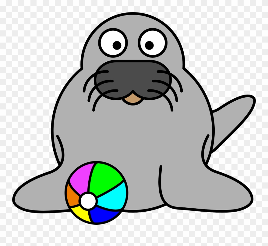 Seal Clip Art - Cartoon Clipart Seal - Png Download