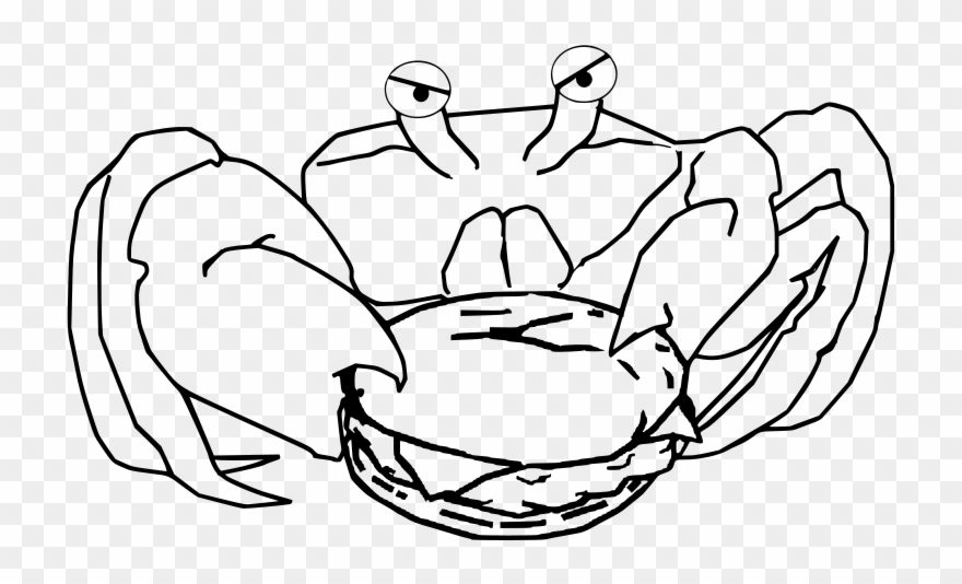 Medium Image - Crab Eating Hamburger Clipart