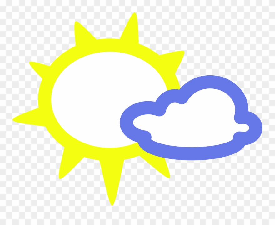 Onlinelabels Clip Art - Weather Symbols Sun - Png Download