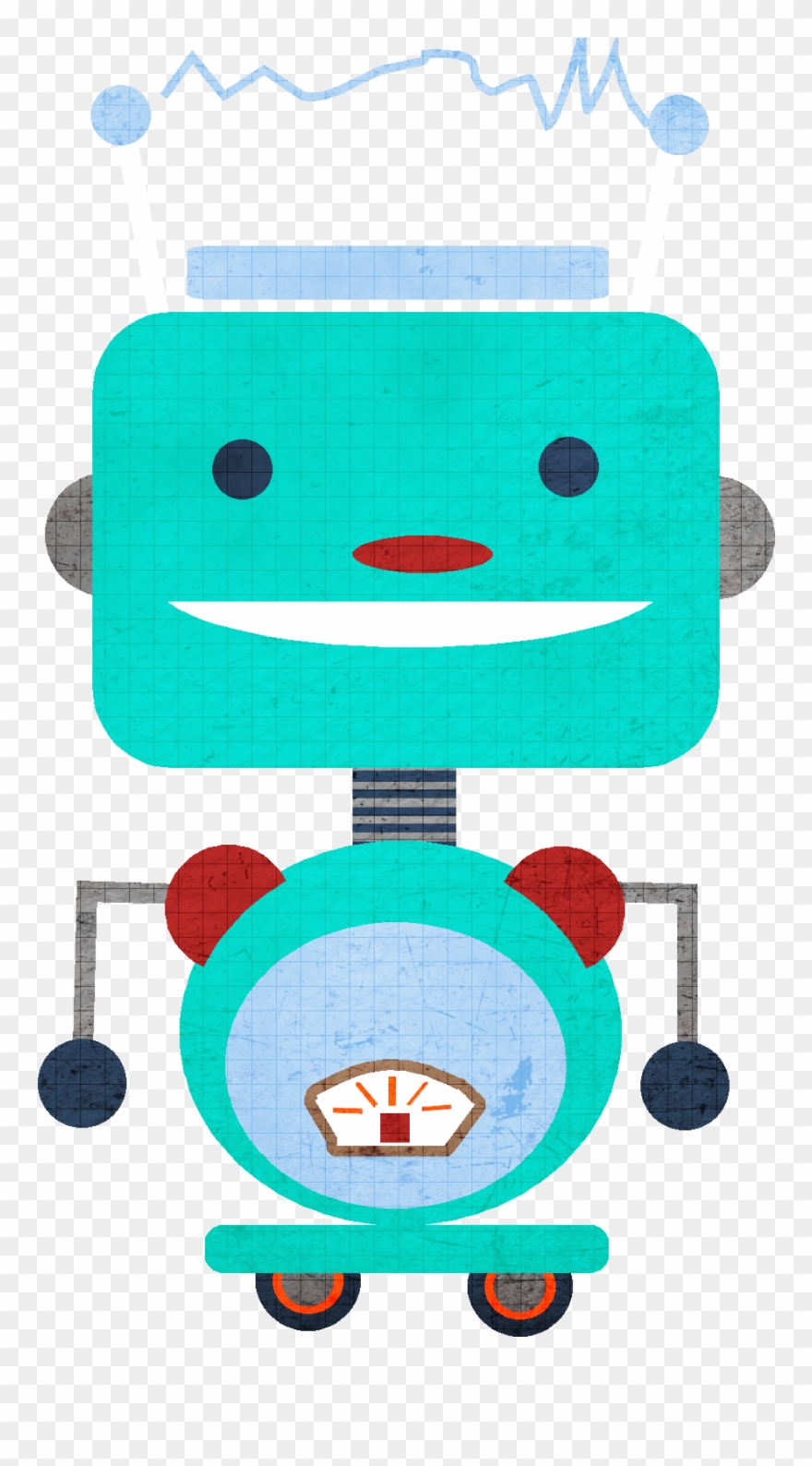 Robot Clipart, Pebble Painting, Cute Cartoon, Robots, - Png Download