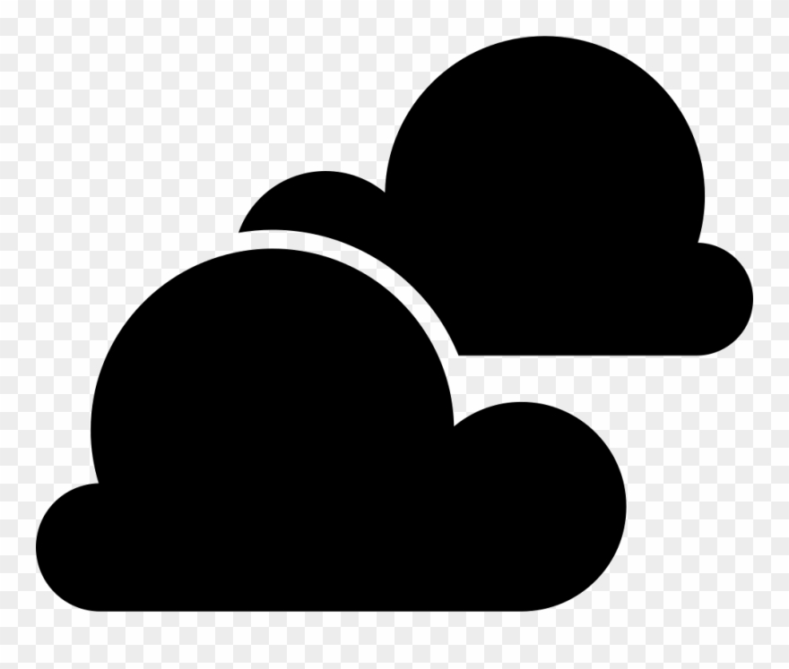 Svg Library Library Two Black Stormy Symbol - Nubes Negras Dibujo Clipart