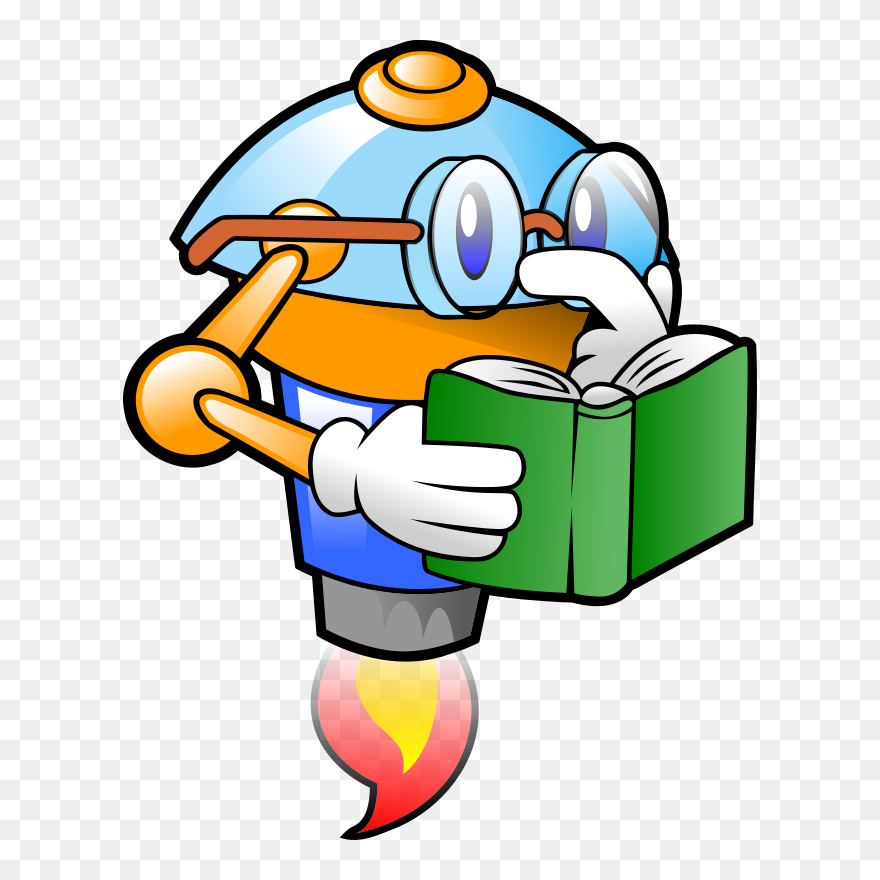 Book, Geek, Glasses, Read, Robot - Geek Clipart - Png Download