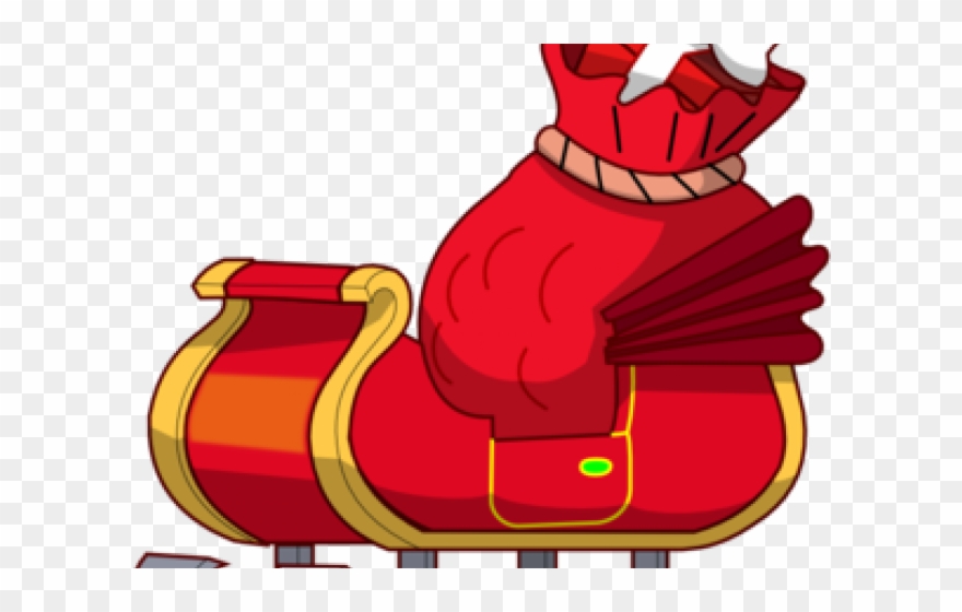 Sleigh Clipart Svg - Sleigh Of Santa Claus Round Ornament - Png Download
