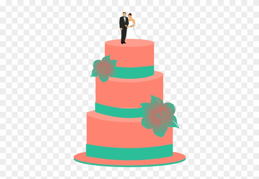 Icing Clipart Two Tier Cake - Wedding Cake Cliparts Png Transparent Png