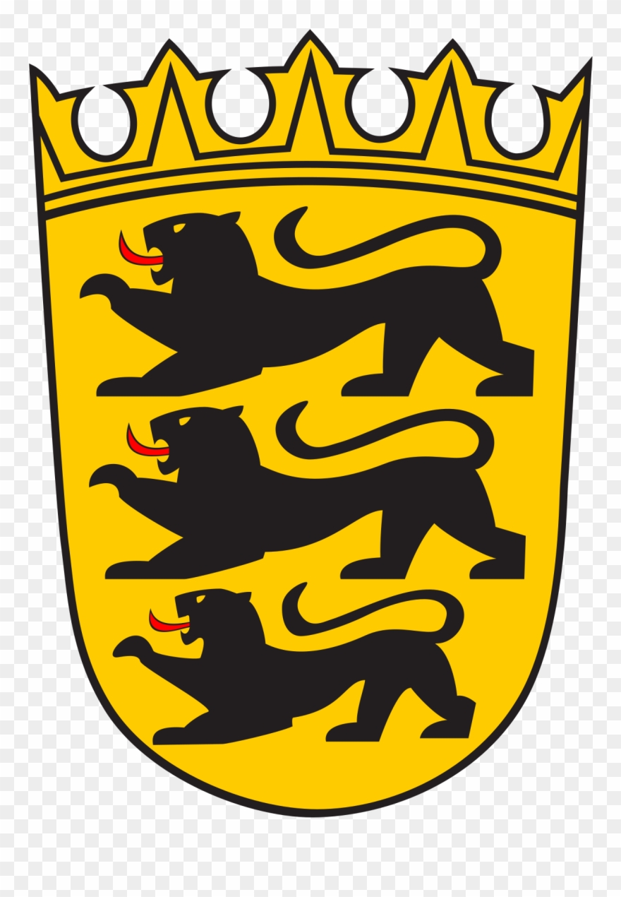 Flag: State Flag With Lesser Arms Of Baden-württemberg Clipart