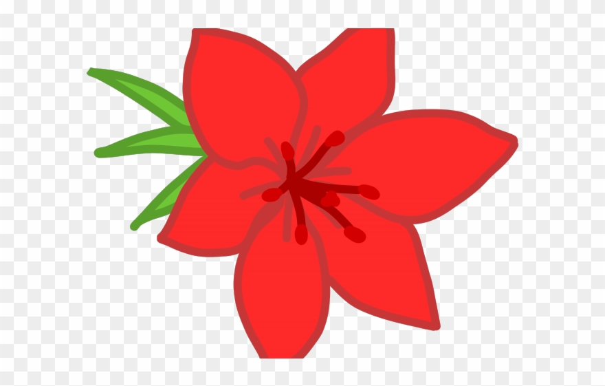 Red Flower Clipart Red Thing - Red Flowers Cartoon - Png Download