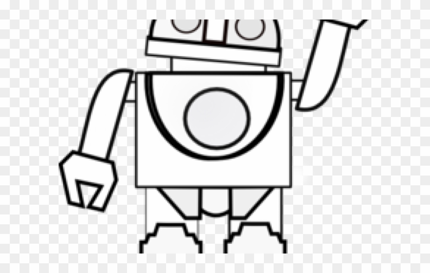 Robot Clipart Black And White - Black And White Toy Clip Art - Png Download
