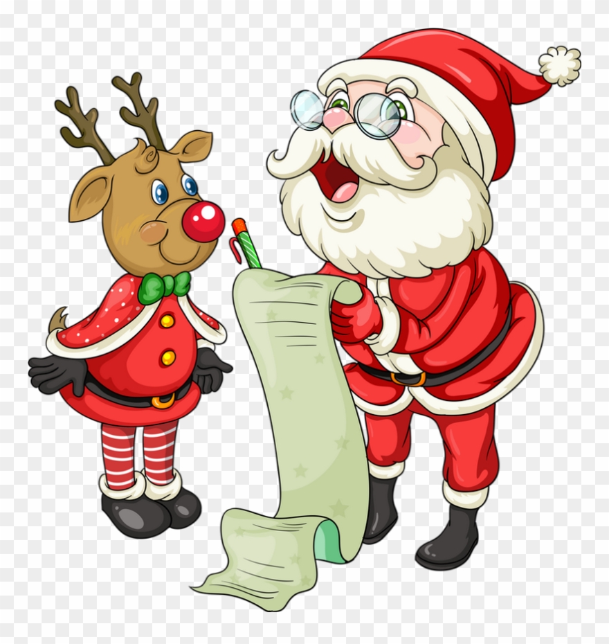 Santa Cute Christmas Clipart - Png Download