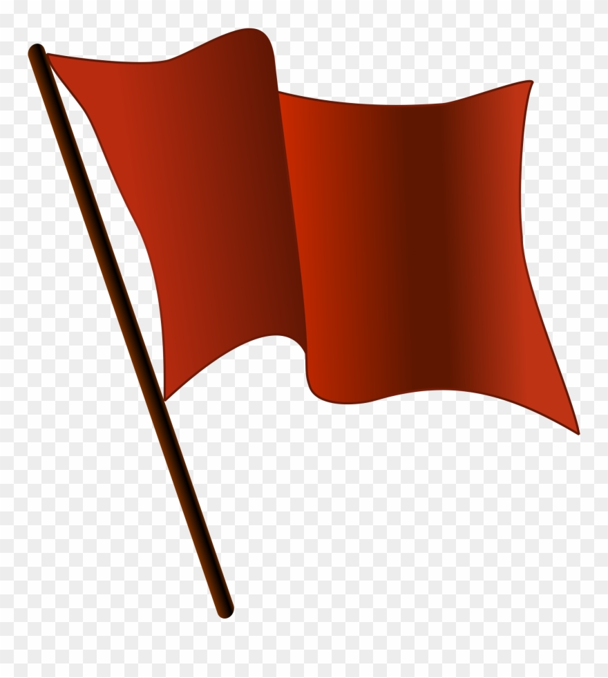Red Flag Waving - Red Flag Clipart