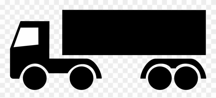 Lkw Mit Aufleger Aus Zusatzzeichen 1048-14 - Truck Symbol Clipart