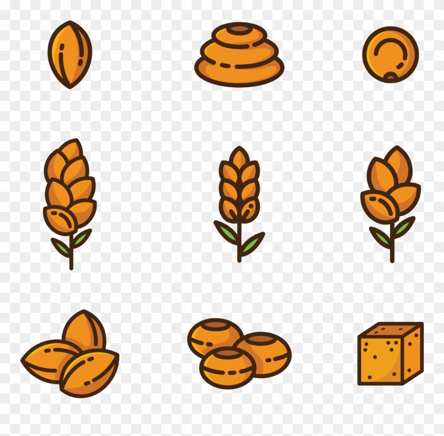 Sorgho Icons Vector - Dibujo Sorgo Clipart
