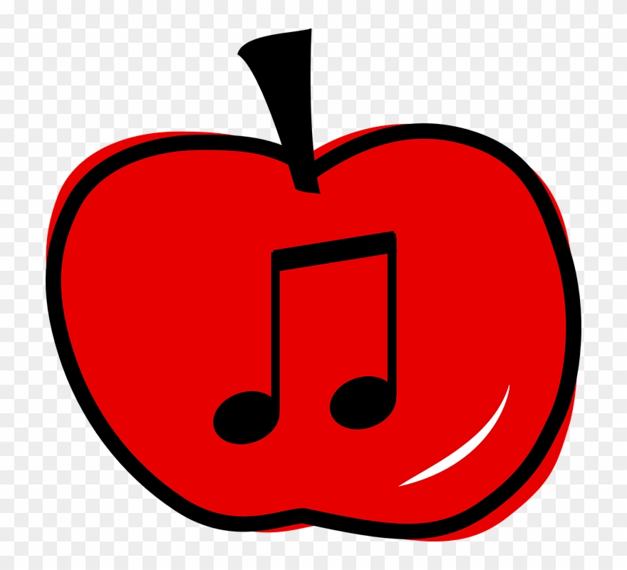Apple Eighth Notes Clip Art At Clker Com Vector Online - Apple Music Notes - Png Download