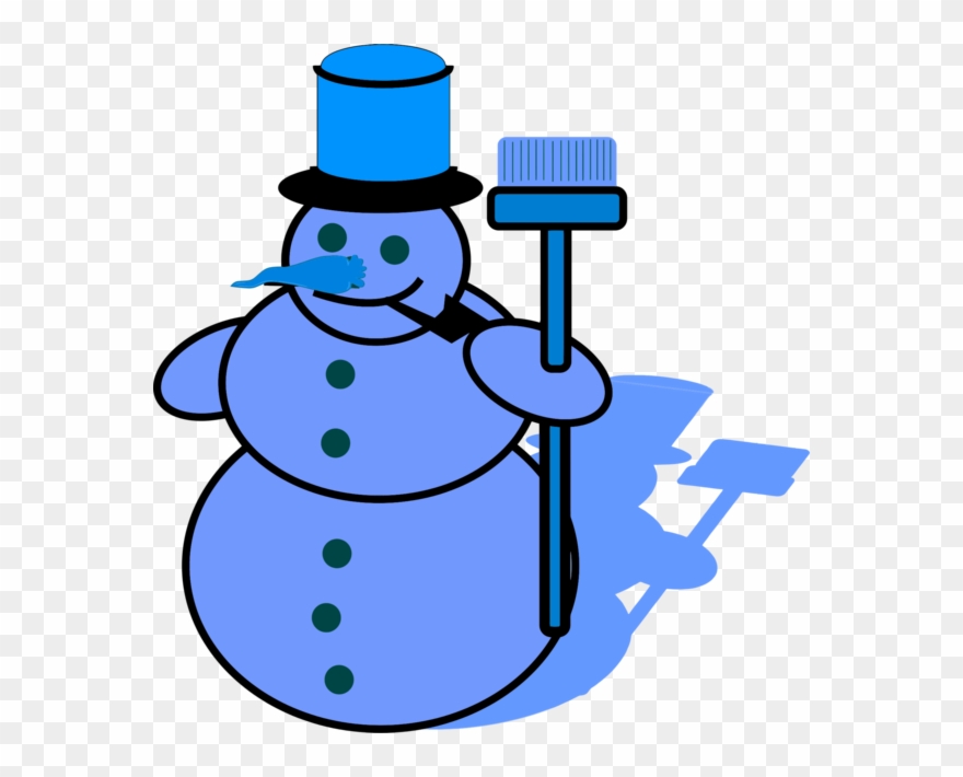 Yellow - Snowman Drawing Clipart