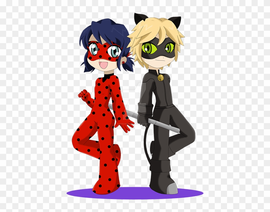 Miraculous Ladybug And Cat Noir Adventures - Ladybug And Cat Noir Clipart - Png Download