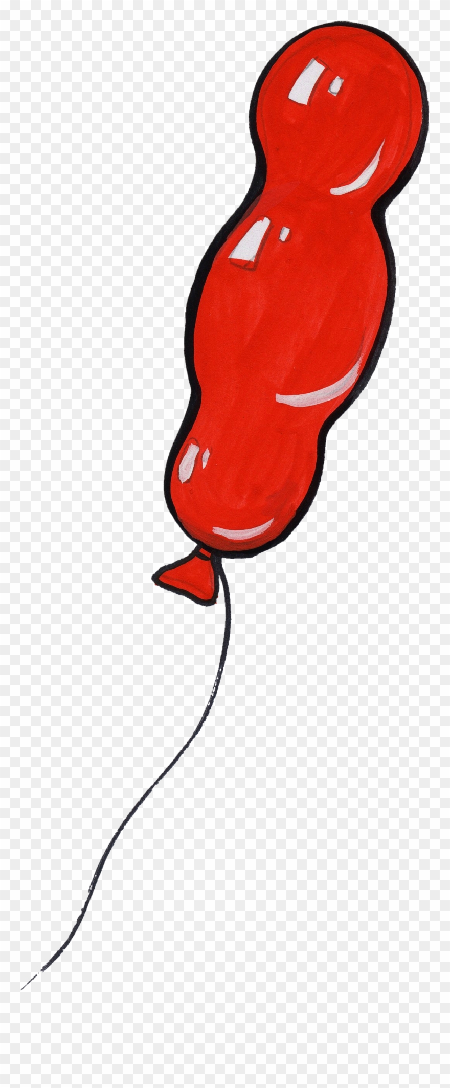 Ballon Rot Luftballo - Caricature Clipart