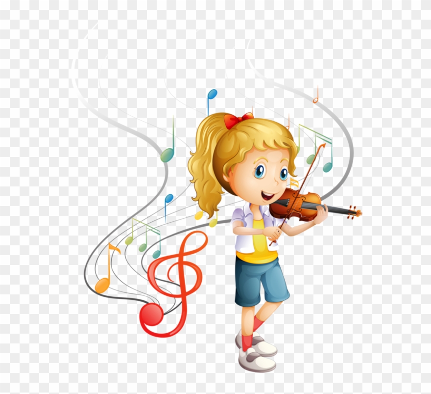 Personnages, Illustration, Individu, Personne, Gens - Violin Girl Clipart