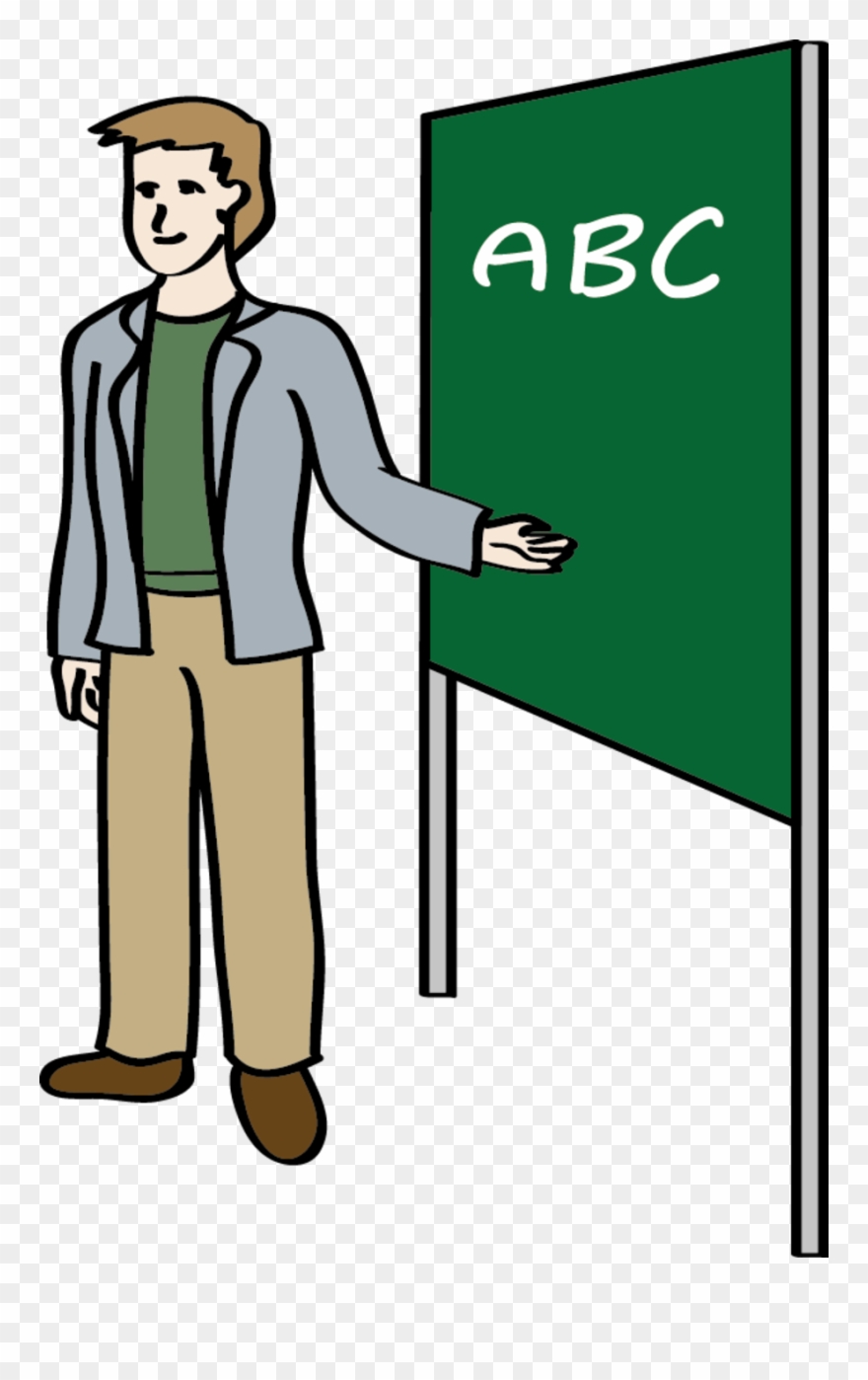 Ein Lehrer Steht Vor Einer Tafel - Teacher Clipart