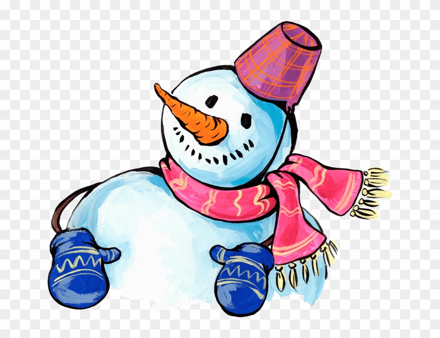 Snowman Winter Carro - Schneemann Comic Clipart