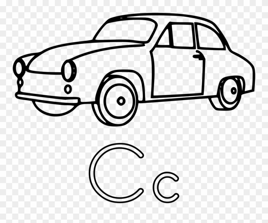 C Is For Car - Colouring Page Of Car Clipart