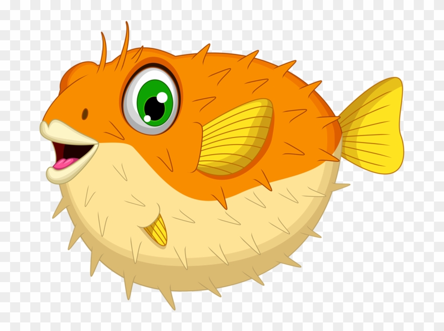 Fisch Deep Sea, Fish Clipart, Marina, Under The Sea, - Cartoon Blowfish - Png Download